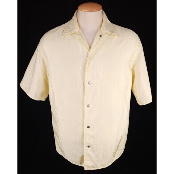 Jil Sander Padded Silk Shirt in Yellow 46 S Mens - Picture 1 of 15
